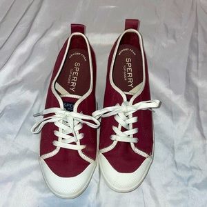 Burgundy colored Sperrys - size 8.5 (woman's) Lightly worn!